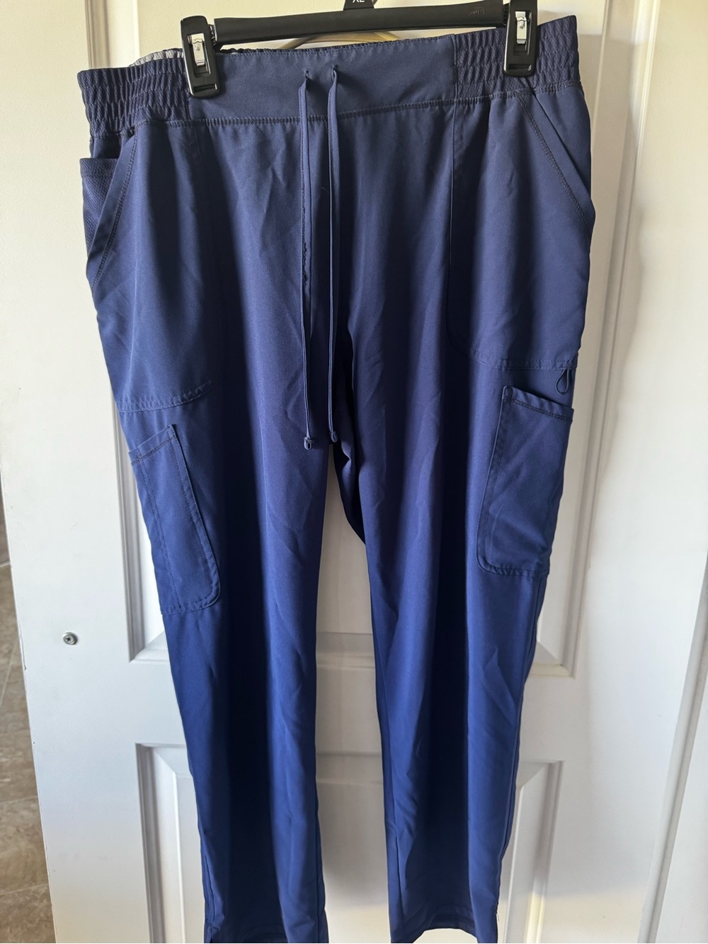 Scrubstar Navy Women's Cargo Scrub Pants with Drawstring Waist